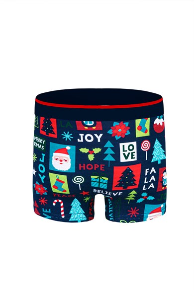 Christmas Desenli Yılbaşı Erkek Boxer (Dijital Baskılı) - DZNNY0005