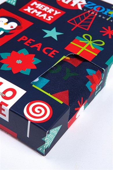 Christmas Desenli Yılbaşı Erkek Boxer (Dijital Baskılı) - DZNNY0005