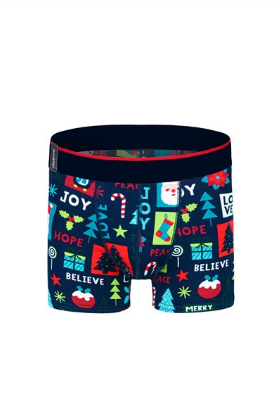 Christmas Desenli Yılbaşı Erkek Boxer (Dijital Baskılı) - DZNNY0005