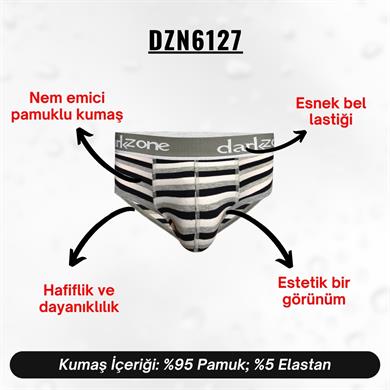 Çizgili Desenli Hipster Erkek Slip - DZN6127