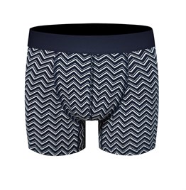 Zikzak Desenli Lacivert Erkek Boxer - DZN2640