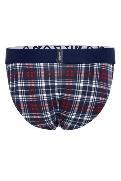 Erkek Ekose Desenli Yanları Açık Geniş Lastikli Slip Külot