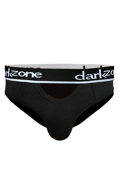 Erkek Siyah Önü Açık Slip Külot
