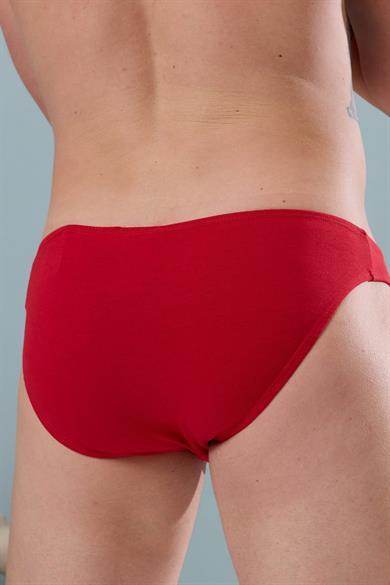 Erkek Kırmızı Pamuklu Klasik Slip Külot