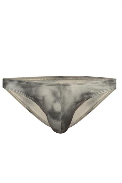 Erkek Batik Desenli Krem Pamuklu Klasik Slip Külot