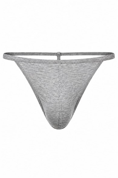 Erkek Fantezi Gri Pamuklu String