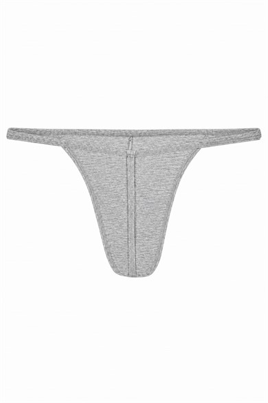 Erkek Fantezi Gri Pamuklu String