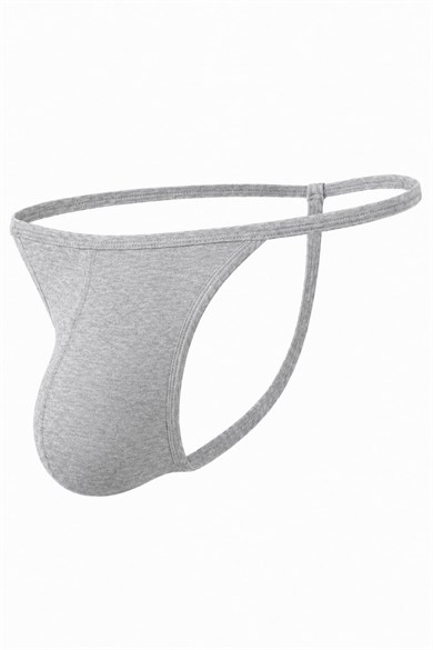 Erkek Fantezi Gri Pamuklu String