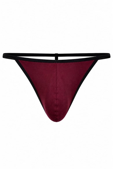 Erkek Fantezi Bordo Pamuklu String