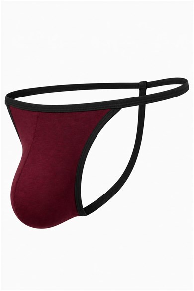 Erkek Fantezi Bordo Pamuklu String