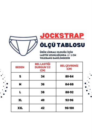 Erkek Fantezi Arkası Açık Ketçap Desenli Jockstrap