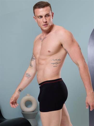 Likralı Siyah Erkek Boxer - DZN2051