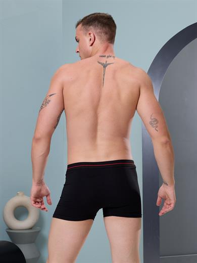 Likralı Siyah Erkek Boxer - DZN2051