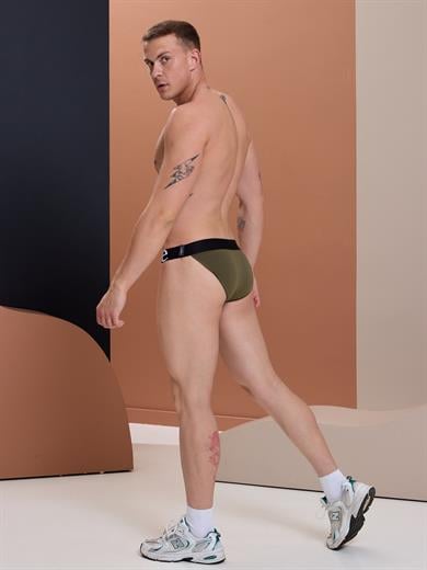 Geniş Lastikli Haki Erkek Slip Külot - DZN6159