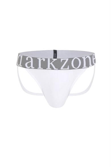 Fantezi Arkası Açık Beyaz Erkek Jockstrap-DZN6852