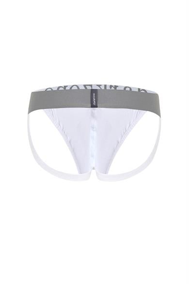 Fantezi Arkası Açık Beyaz Erkek Jockstrap-DZN6852