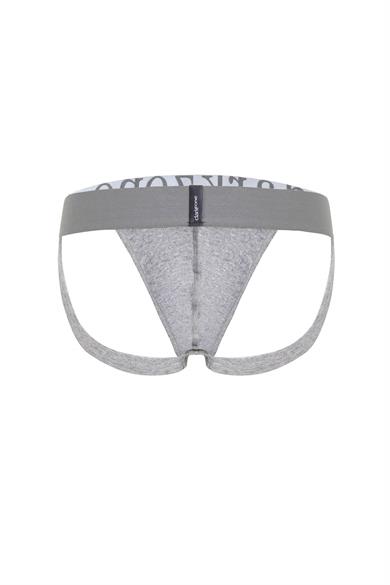 Fantezi Arkası Açık Gri Erkek Jockstrap-DZN6853