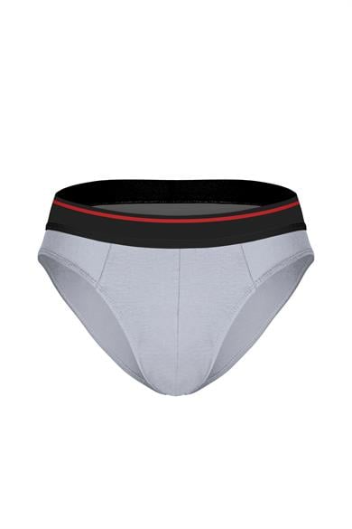 DarkzoneDZNDF1003Erkek Kırmızı Çizgili Lastikli Gri Slip - DZNDF1003