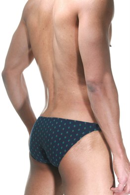 Çam Ağacı Desenli Lacivert Erkek Slip - DZN6427