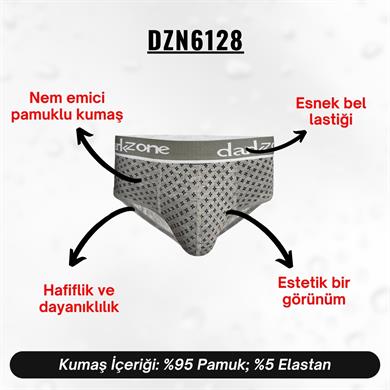Desenli Gri Hipster Erkek Slip - DZN6128