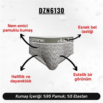 Desenli Gri Hipster Erkek Slip - DZN6130