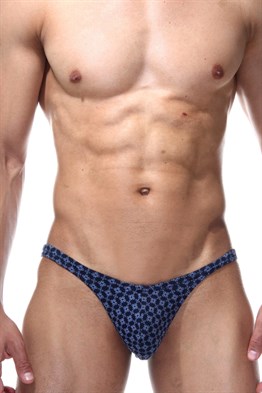 Desenli Lacivert Erkek Slip - DZN6432