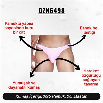 Desenli Pembe Erkek Slip - DZN6498