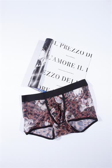 Desenli Transparan Erkek Kısa Boxer - DZN3253