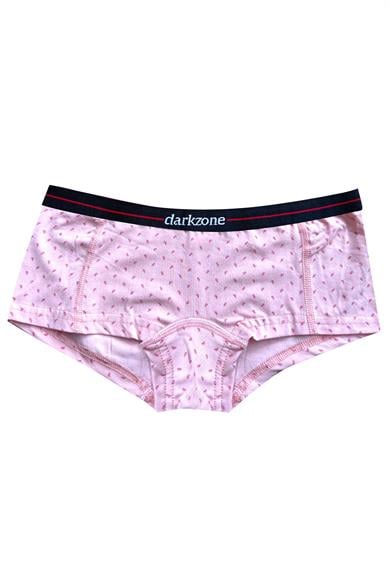 Dijital Baskılı Desenli Pembe Kadın Boxer - DZBYN0015