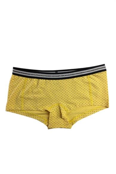 Dijital Baskılı Desenli Sarı Kadın Boxer - DZBYN0023