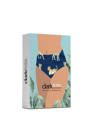Dijital Baskılı Kaplan Desenli Kadın Boxer - DZBYN0011
