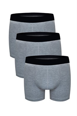 Erkek Boxer Gri 3lü Set - DZN3333GR