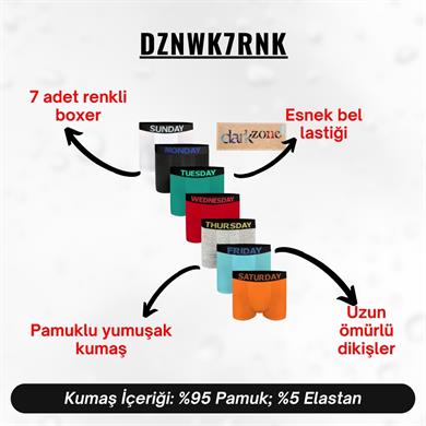 Erkek Boxer Haftanın Günleri 7li Set - DZNWK7RNK