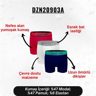 Erkek Boxer Modal 3lü Set - DZN20903A