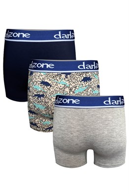 Erkek Boxer Pamuklu 3lü Set - DZN9105