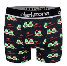 Avakado Çift Desenli Sevgililer Günü Erkek Boxer - DZNVD1102