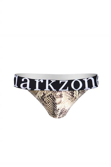 Erkek Desenli Deri Jockstrap - DZN6799