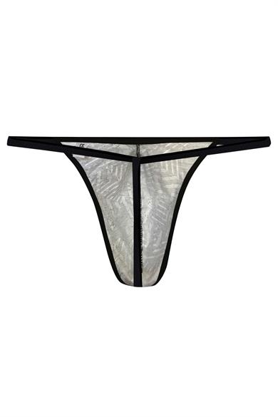 Erkek Desenli Siyah String - DZN6674