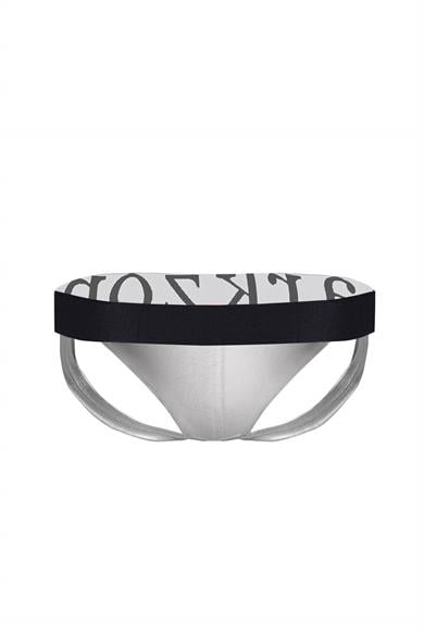 Erkek Gri Deri Jockstrap - DZN6793