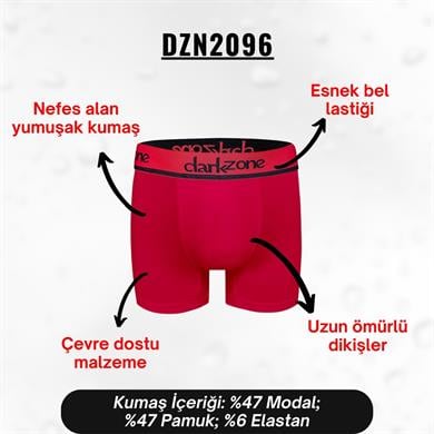 Erkek Kırmızı Modal Boxer - DZN2096