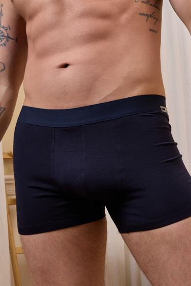 Erkek Lacivert Bambu Boxer - DZNBM2004