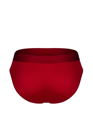 Erkek Lastikli Bordo Bambu Slip - DZNBM6307