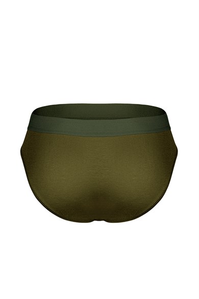 Erkek Lastikli Haki Bambu Slip - DZNBM6309