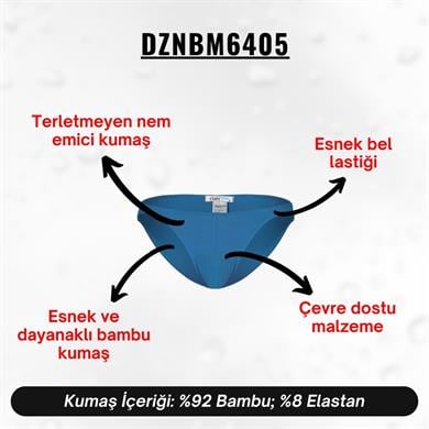 Erkek Mavi Bambu Slip - DZNBM6405