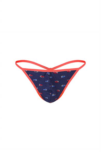 Erkek Neon Lastikli Desenli String - DZN6680