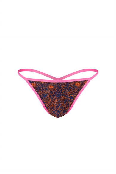 Erkek Neon Lastikli Desenli String - DZN6685