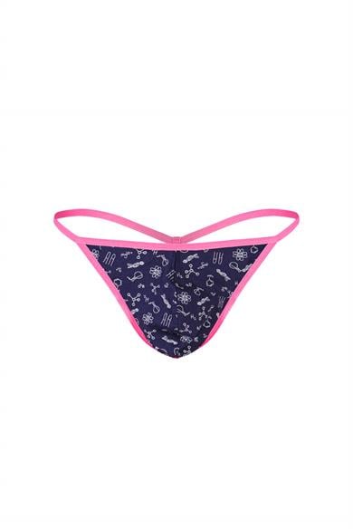 Erkek Neon Lastikli Desenli String - DZN6682