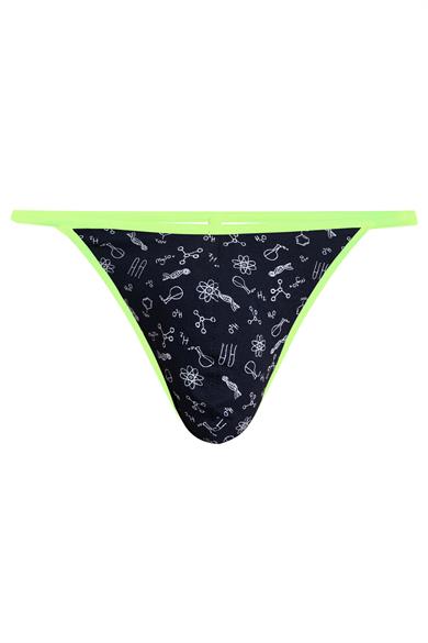 Erkek Neon Lastikli Desenli String - DZN6682