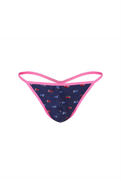 Erkek Neon Lastikli Desenli String - DZN6680
