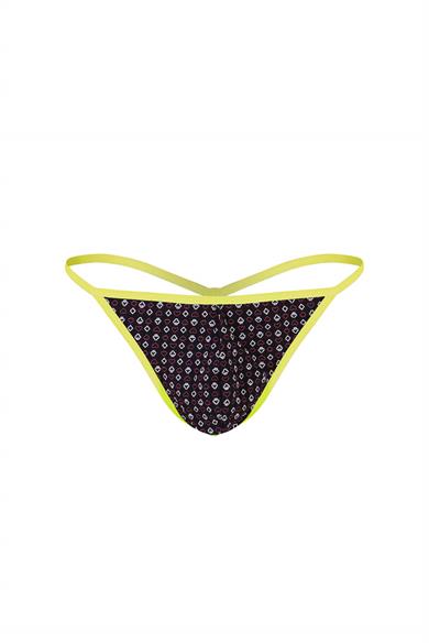 Erkek Neon Lastikli Desenli String - DZN6679